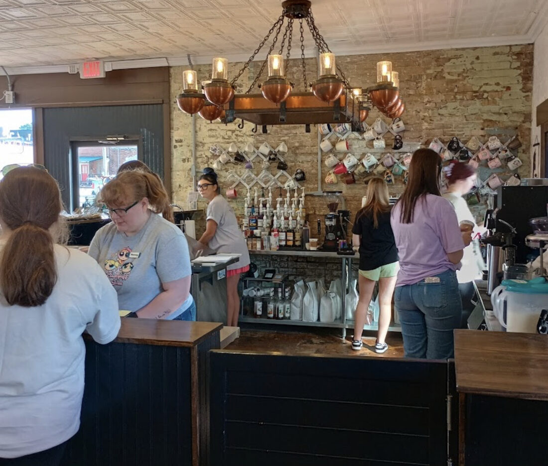 The order counter at Moody Cat Coffee Shop